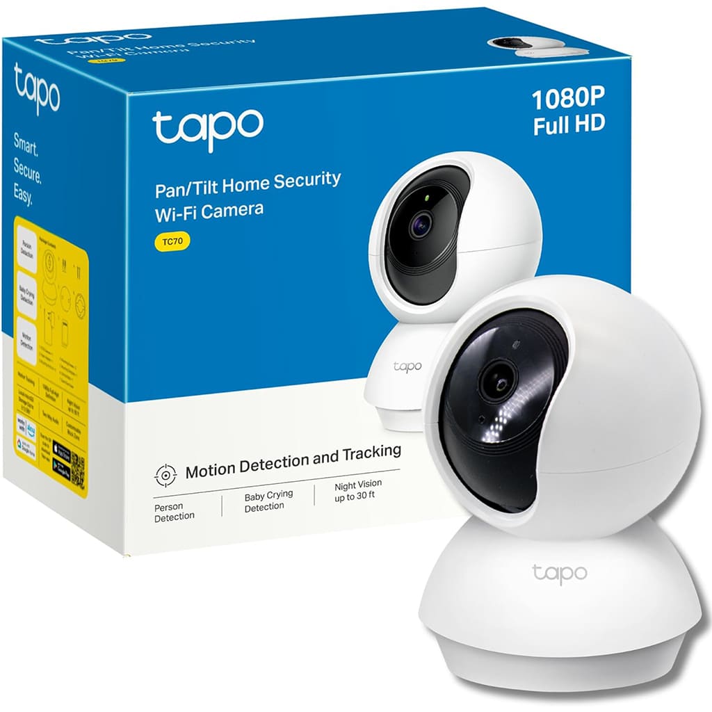 Pan Tilt Indoor Wi-Fi Camera, 1080P, Advanced Night Vision