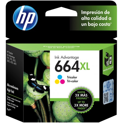 Cartucho de tinta de color HP 664XL F6V30AL