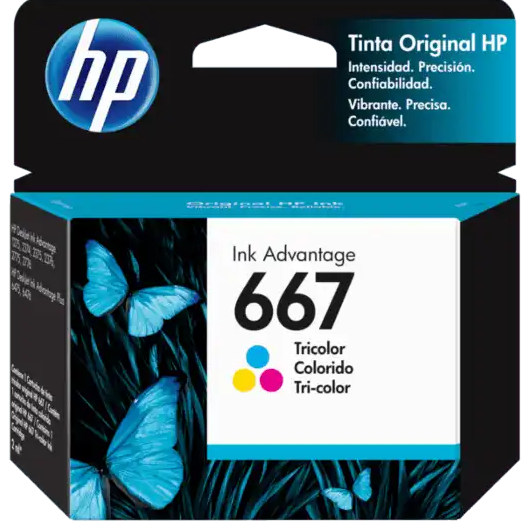 Cartucho de tinta de color HP 667 3YM78AL