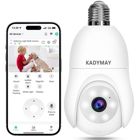 Kadymay Wireless Light Bulb Camera