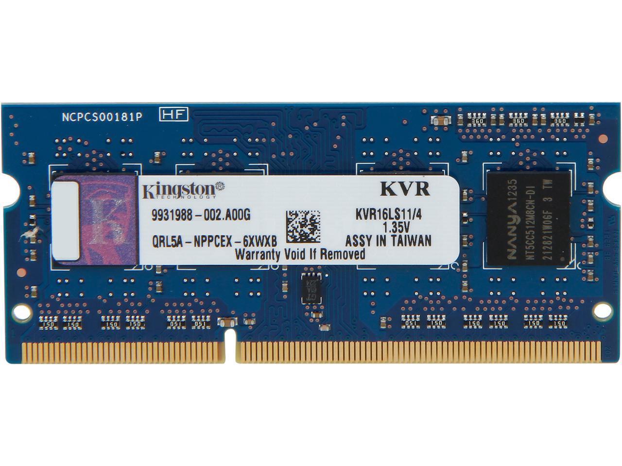 Kingston 4GB 12800 DDR3L Laptop RAM