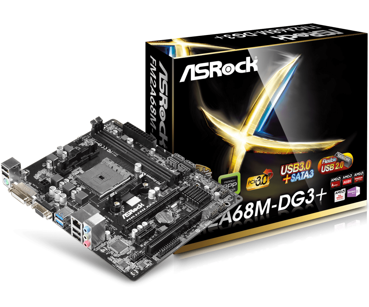 ASRock FM2A68M-DG3+ FM2/FM2+ DDR3 Socket Motherboard