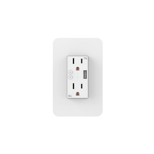 Nexxt Smart WiFi Wall Power Outlet with USB Port